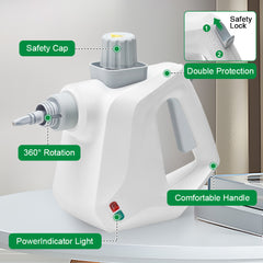 Multi-Purpose Handheld Pressurized Steam Cleaner 1050W with 9-Piece Accessories High Temperature for Kitchen Bathroom Car Window Cleaning