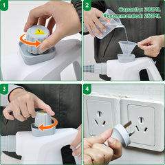 Multi-Purpose Handheld Pressurized Steam Cleaner 1050W with 9-Piece Accessories High Temperature for Kitchen Bathroom Car Window Cleaning