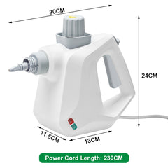 Multi-Purpose Handheld Pressurized Steam Cleaner 1050W with 9-Piece Accessories High Temperature for Kitchen Bathroom Car Window Cleaning