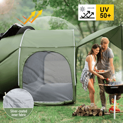 Car Rear Tent Hatchback Tents Waterproof Windproof Tailgate Extension with Awning Shade for 4-6 Persons Camping Gatherings Universal Fit Most SUV/Van/MPV/CUV