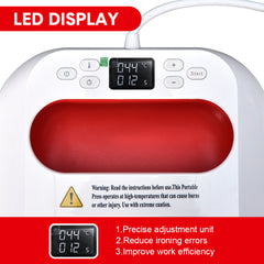 Portable Heat Press Machine 9x9Inch DIY LED Heat Press with Timer and Precise Temperature Control for T-Shirts Tote Bags Hats Quick Heating Transfer