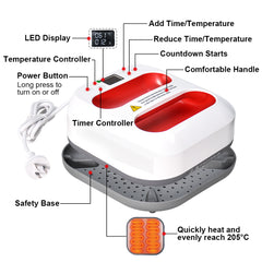 Portable Heat Press Machine 9x9Inch DIY LED Heat Press with Timer and Precise Temperature Control for T-Shirts Tote Bags Hats Quick Heating Transfer