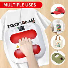 Portable Heat Press Machine 9x9Inch DIY LED Heat Press with Timer and Precise Temperature Control for T-Shirts Tote Bags Hats Quick Heating Transfer