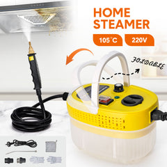 2500W Handheld Steam Cleaner High Temperature Steamer Portable High Pressure Cleaning Machine with Water Tank and Brushes for Kitchen Bathroom Cleaning