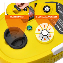 2500W Handheld Steam Cleaner High Temperature Steamer Portable High Pressure Cleaning Machine with Water Tank and Brushes for Kitchen Bathroom Cleaning