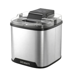Devanti Ice Cream Maker Slushie Machine 2L Homemade Gelato Sorbet Sliver