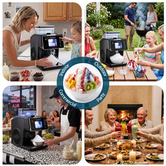 Devanti 20kg/24hr Ice Maker Snowflake Shaved Ice Slushie Maker Black
