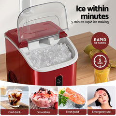 Devanti Ice Maker Machine 15kg Nugget Chewable Ice Cube