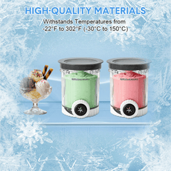 4 Pcs Ice Cream Pints with Lid 2-Mode Soft Serve Maker Replacement Compatible with Ninja Swirl Creami NC700 NC701 Series BPA-Free Dishwasher Safe