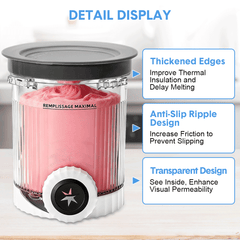 4 Pcs Ice Cream Pints with Lid 2-Mode Soft Serve Maker Replacement Compatible with Ninja Swirl Creami NC700 NC701 Series BPA-Free Dishwasher Safe