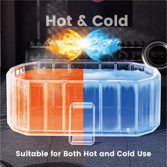 1.2m Folding Bathtub Large Durable PVC Inflatable Bath Tub Maintains Hot and Cold Temperature for Adult Family Gym Bath Collapsible Space Saving Yellow