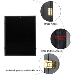 Jersey Frame Card Display Case Lockable Large Sports Jersey Showcase Box for Football Soccer Basketball Baseball Hockey with UV Protection Acrylic Black