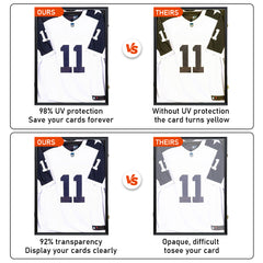 Jersey Frame Card Display Case Lockable Large Sports Jersey Showcase Box for Football Soccer Basketball Baseball Hockey with UV Protection Acrylic Black