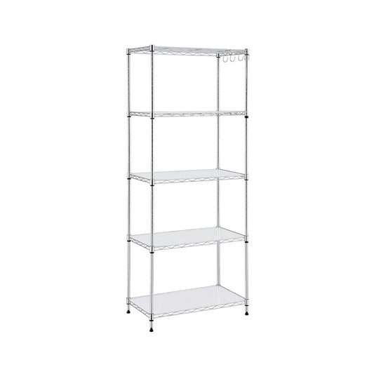 Artiss 5-Tier Kitchen Rack Shelf Shelving Unit 60x35x150CM Adjustable Metal Storage Shelves Silver