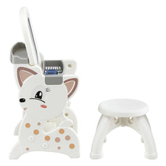Keezi Kids Table and Chair Set 2 in 1 Easel Desk Stool w/ LCD Writing Tablet