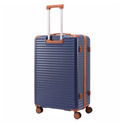 Wanderlite 5pcs Luggage Suitcase Set Trolley Travel TSA Lightweight Hard Case Navy Brown