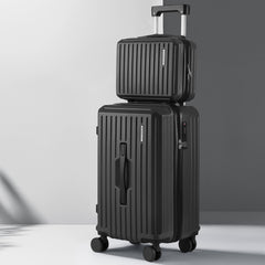 Wanderlite 2pcs Trunk Luggage Suitcase Travel Carry On TSA Lock 12" 20" Black