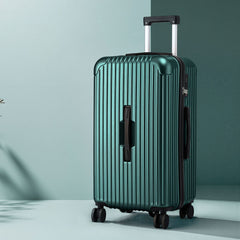 Wanderlite 28" Trunk Luggage Suitcase Travel 5 Wheels Type-C Port TSA Green