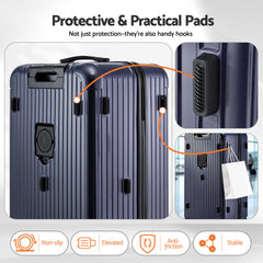 Wanderlite 32" Trunk Luggage Suitcase Travel TSA Type-C 5 Wheels Deep Indigo