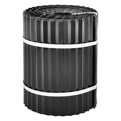 30cmx20m Corrugated Garden Edging Border Flexible Steel Tall Landscape Edging for Flower Raised Bed Lawn Yard Paver Weather Resistant Divider Black