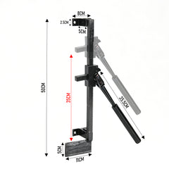 Wall Mounted Log Splitter for Firewood Heavy Duty Steel Manual Kindling Cutter Split up to 35cm with Ergonomic Handle for Indoor Fireplace Outdoor Use