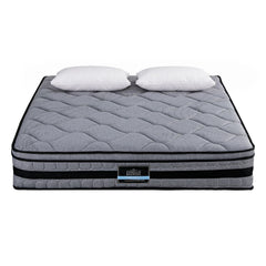 Giselle King 34cm Euro Top Pocket Spring Mattress with 2 Feather Down Pillows Set