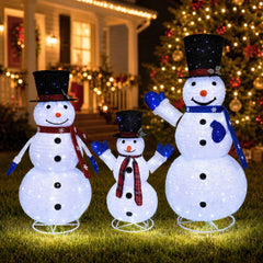 Jingle Jollys Christmas Lights 330 LED Fairy Light 3pcs Snowman Decorations Set