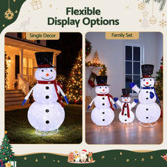 Jingle Jollys Christmas Lights 330 LED Fairy Light 3pcs Snowman Decorations Set