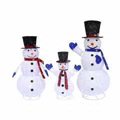 Jingle Jollys Christmas Lights 330 LED Fairy Light 3pcs Snowman Decorations Set