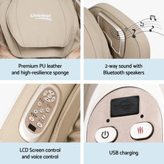 Livemor Massage Chair Electric Recliner Home Massager 3D OLIN