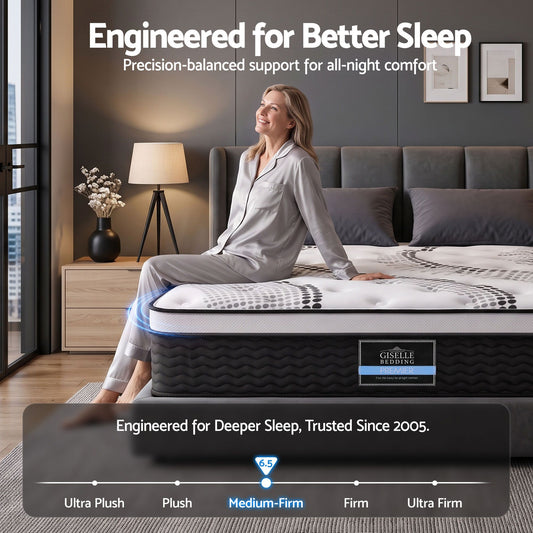 Giselle Bedding 32cm Mattress Euro Top King