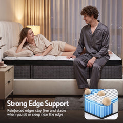 Giselle Bedding 34cm Mattress 9 Zone Latex Foam King