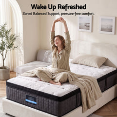 Giselle Bedding 34cm Mattress 9 Zone Latex Foam King Single
