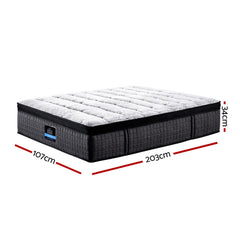 Giselle Bedding 34cm Mattress 9 Zone Latex Foam King Single