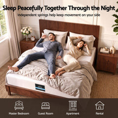 Giselle 25cm Double Hybrid Mattress Soft Knitted Fabric Edge Support Gel Foam