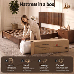 Giselle 25cm Queen Hybrid Mattress Soft Knitted Fabric Edge Support Gel Foam