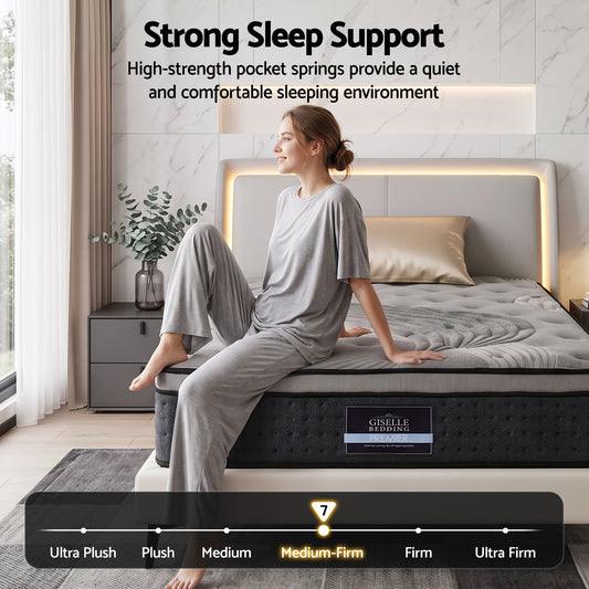 Giselle Bedding 34cm Mattress Bamboo Cover Single