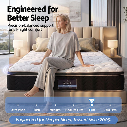 Giselle 35cm King Mattress Firm with Copper Memory Foam and Edge Support