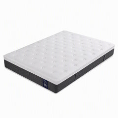 Levitex Queen Mattress Lumbar Support, 5-Zone Pocket Springs & 2-Row Hardened Edges for Deep Sleep, Cooling Gel Memory & Egg-Crate Foam