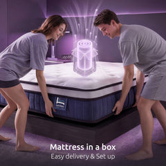 Levitex Double Mattress 23CM With Pocket Spring & Cooling Gel Foam, Medium-Firm Full-Body Support, Mattresses In A Box