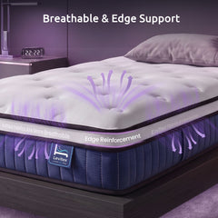 Levitex Single Mattress 23CM With Pocket Spring & Cooling Gel Foam, Medium-Firm Full-Body Support, Mattresses In A Box