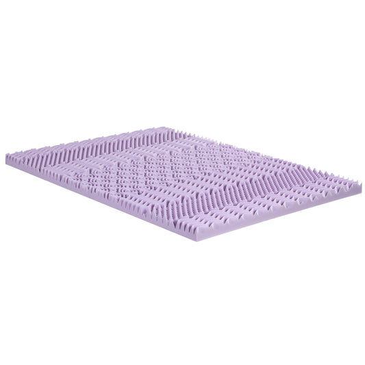 Giselle 8cm Memory Foam Mattress Topper Lavender Infused Bamboo Cover 7-Zone Double