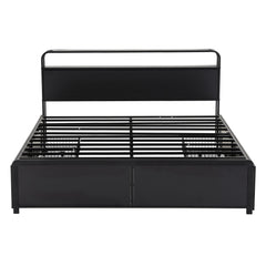 Artiss King Metal Bed Frame 4 Drawers Hidden Storage Headboard HEDY