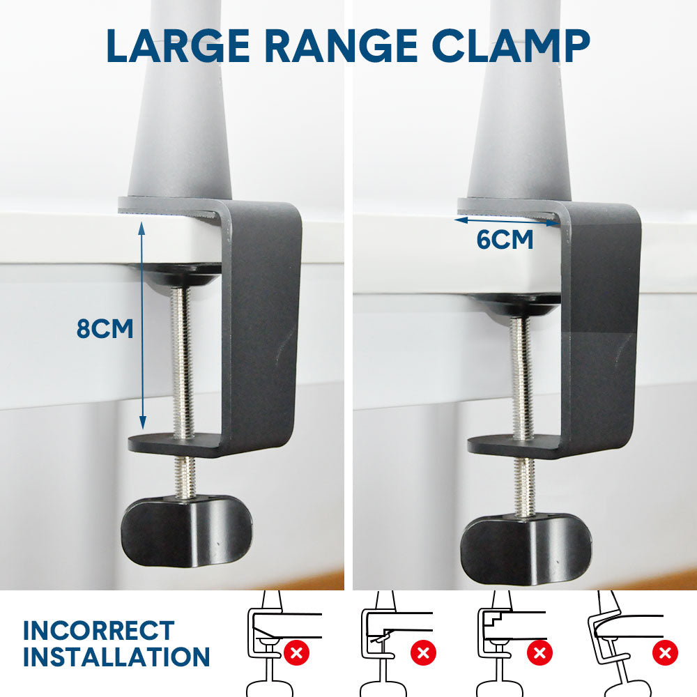 Mic Arm Microphone Holder Swivel Suspension Boom Hidden Cable Channels Versatile Desk Clamp Counterweight 1/4闁?3/8闁?5/8闁?Mic Mounts Studio Broadcast Streaming Work