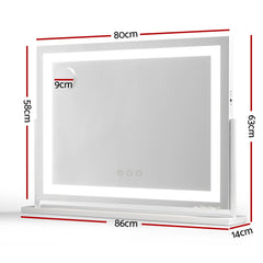 Embellir Makeup Mirror 80x58cm 360～ Rotatable Vanity Mirror with Lights Bright Light Strip Adjustable