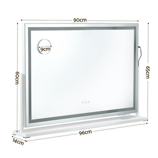 Embellir 90x60cm Makeup Mirror 360 degree Rotatable Vanity Mirror 10x magnifing