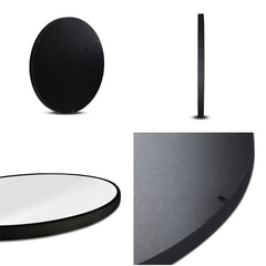 Embellir 2 Wall Mirror Makeup 70cm Home Decor Framed Mirrors Bathroom Round Black