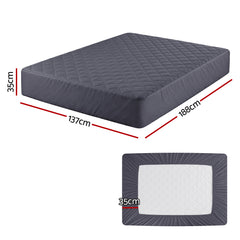 Giselle Water-Resistant Mattress Protector Microfiber 360° Fit Double