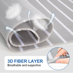Super Ventilated Mattress Underlay Cuttable 0.8cm Thick Under Mattress Pad with 3D Air Flow Mesh Universal Fit for All Beds and RV Boat Camper Keeps Dry