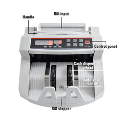 Automatic Money Counter Bill Counter Australia Banknote Counter High Speed Cash Bill Counting with UA and Dual Digital Display Suitable for AUD Dollars